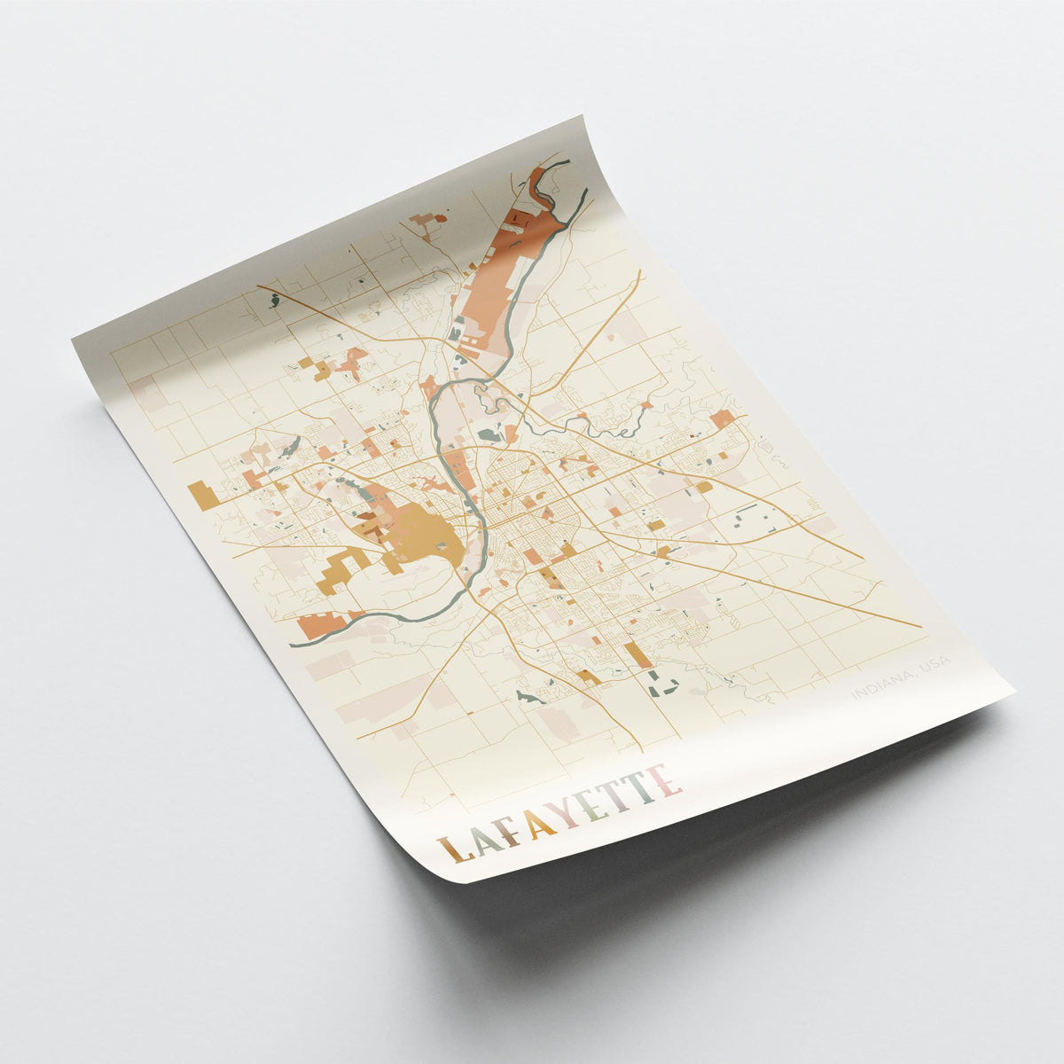lafayette, indiana map poster - image 4