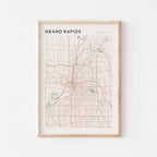 grand rapids, michigan map poster - image 1