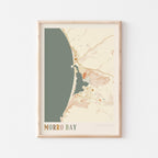 morro bay, california map poster - image 1