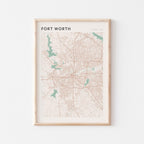 fort worth, texas map poster - image 1
