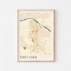 santa maria, california map poster - image 1