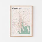 new bedford, massachusetts map poster - image 1