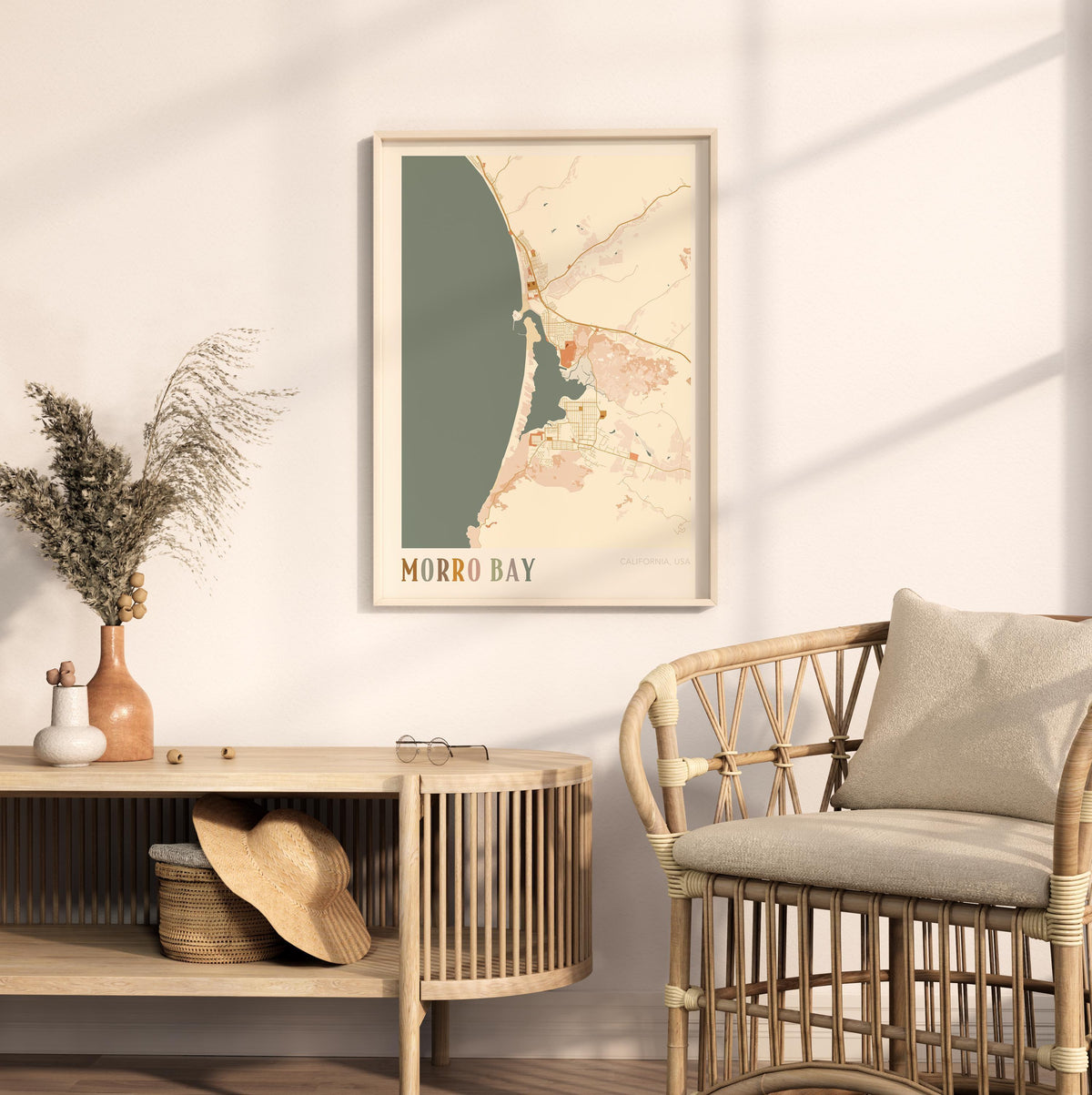 morro bay, california map poster - image 3
