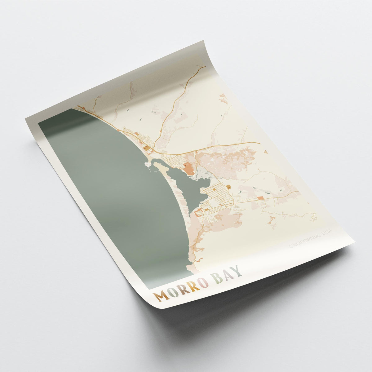 morro bay, california map poster - image 4