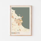 marquette, michigan map poster - image 1