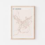 st. george, utah map poster - image 1