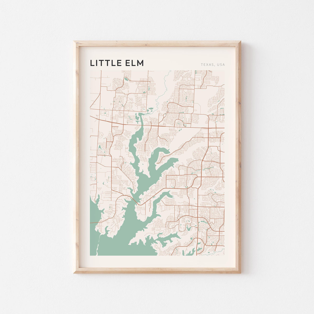 little elm, texas map poster - image 1