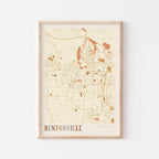 bentonville, arkansas map poster - image 1