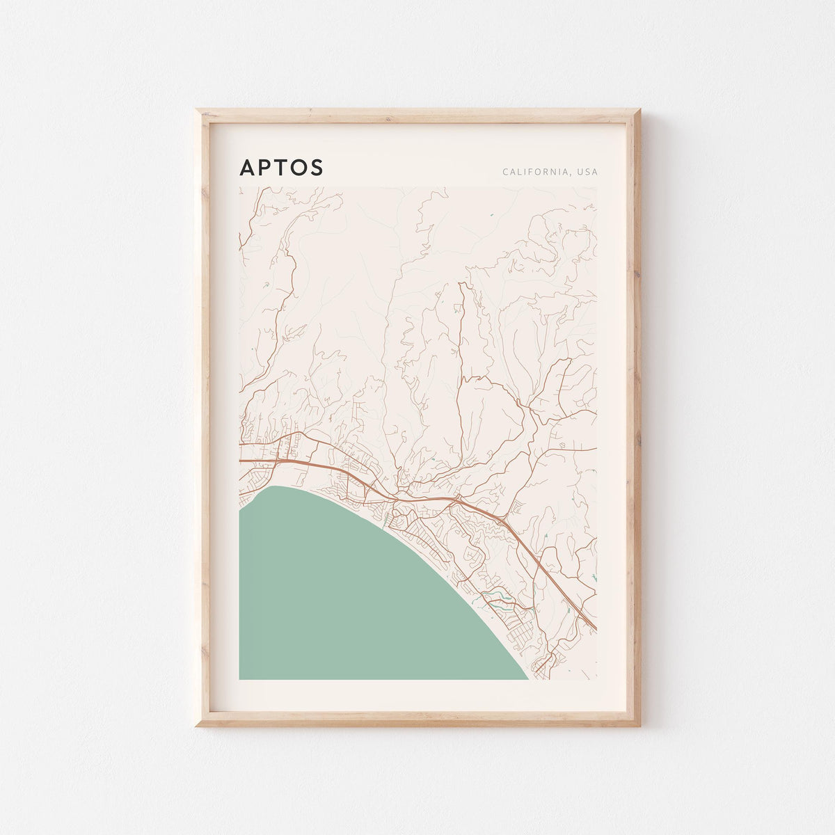 aptos, california map poster - image 1