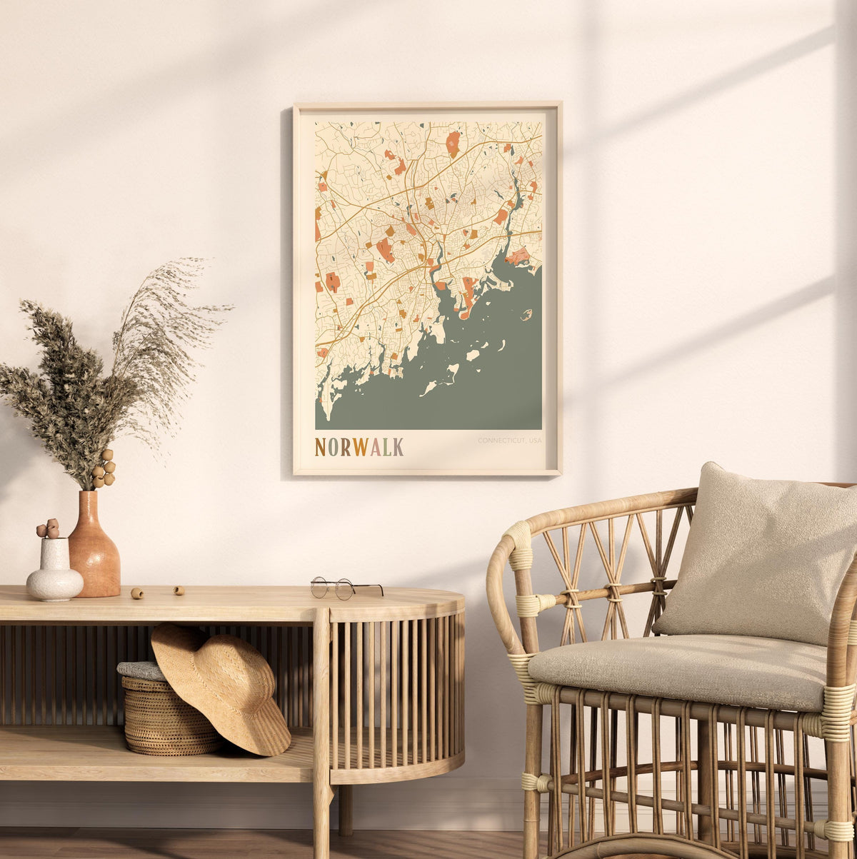 norwalk, connecticut map poster - image 3