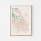 san jose, california map poster - image 1