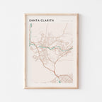 santa clarita, california map poster - image 1