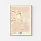 agoura hills, california map poster - image 1