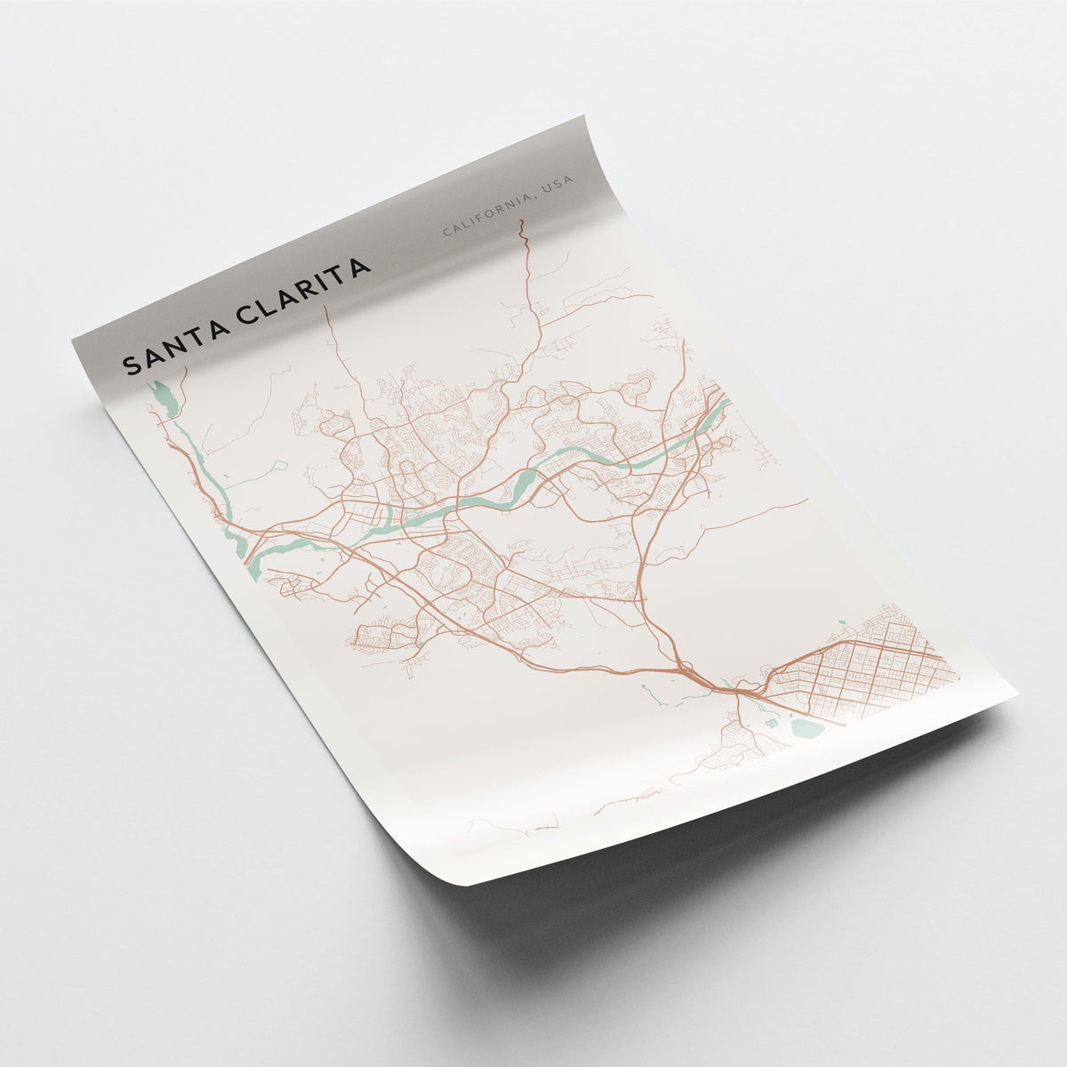 santa clarita, california map poster - image 4