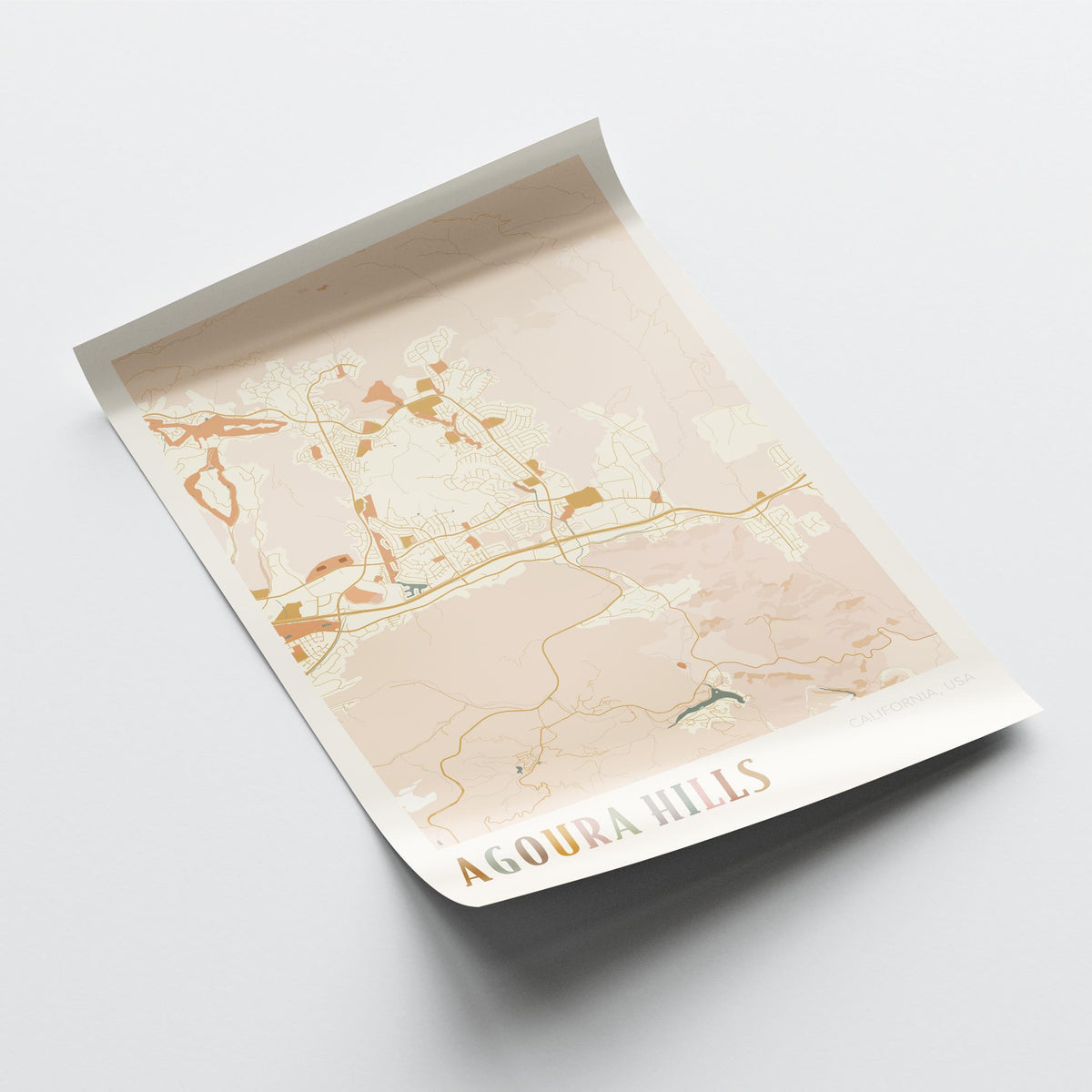 agoura hills, california map poster - image 4