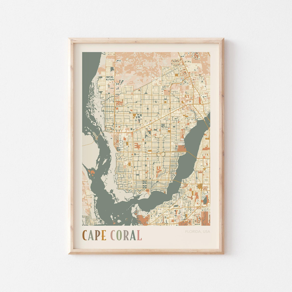 cape coral, florida map poster - image 1