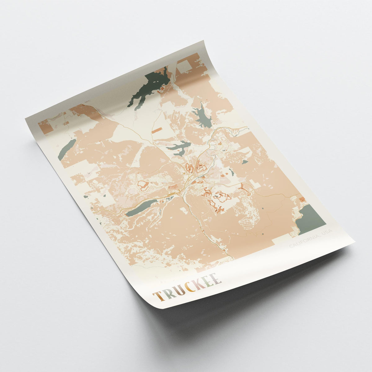 truckee, california map poster - image 4