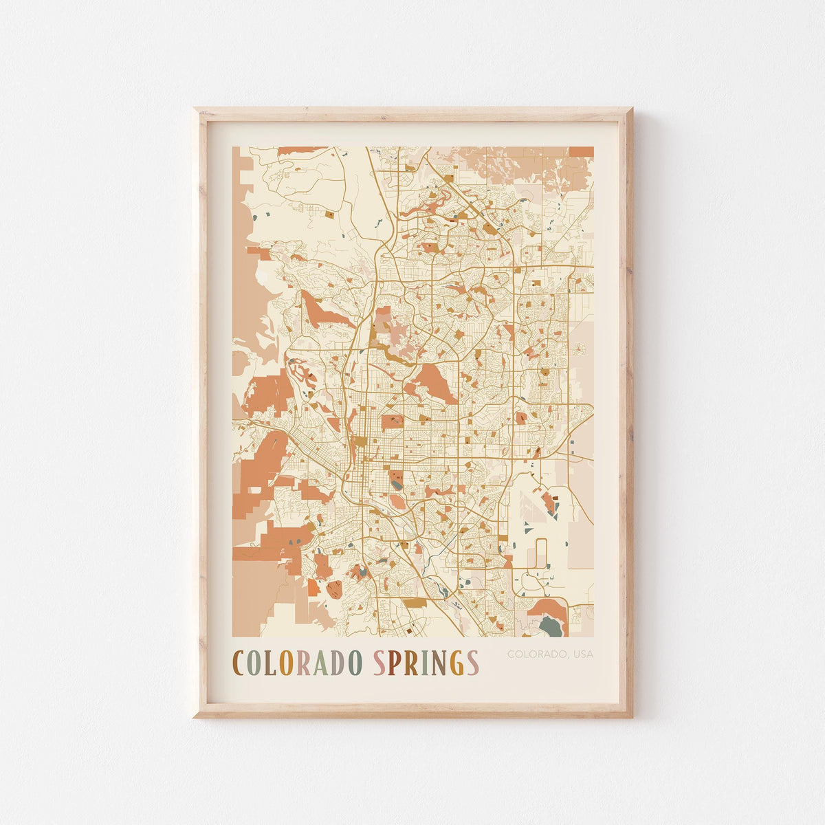 colorado springs, colorado map poster - image 1