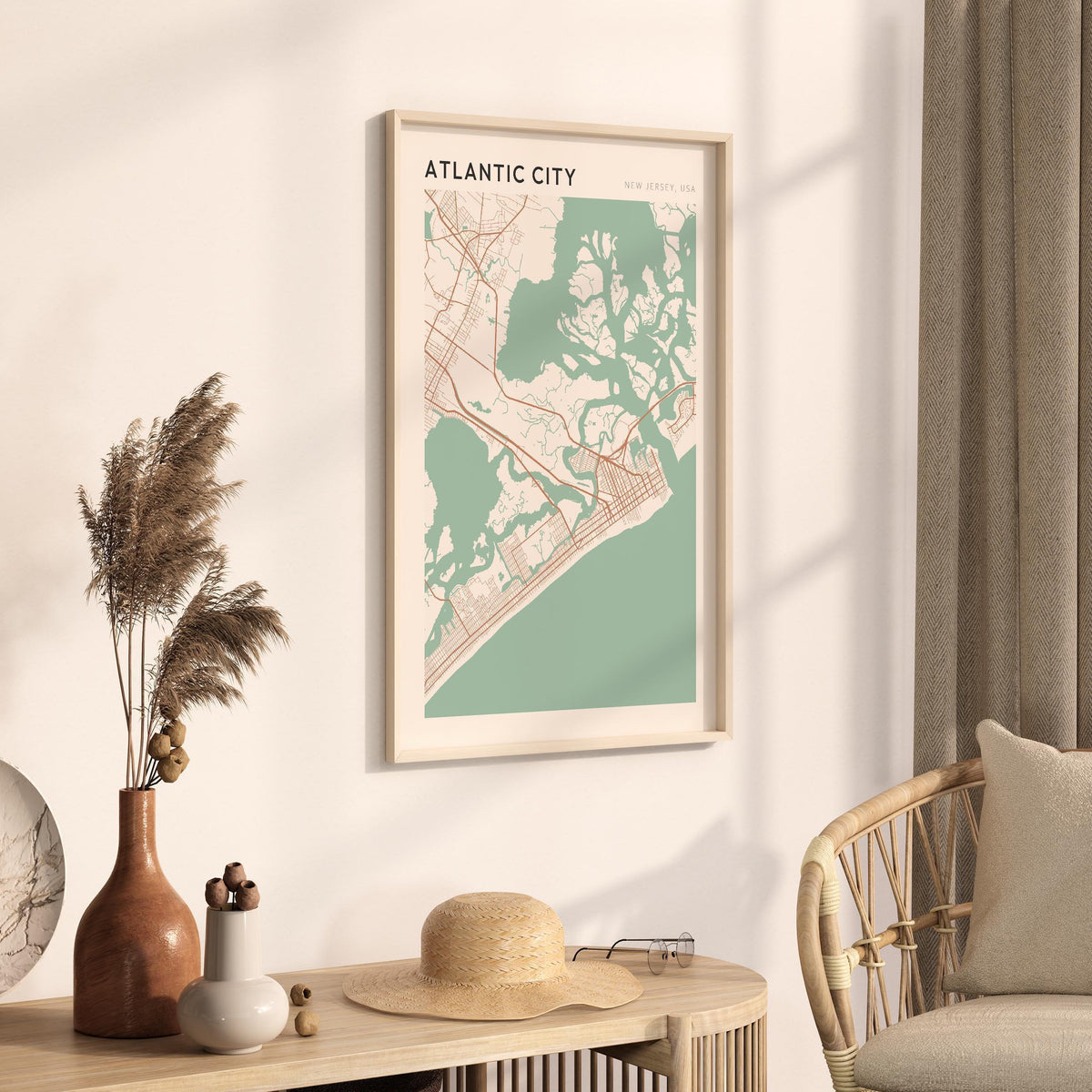 atlantic city, new jersey map poster - image 2