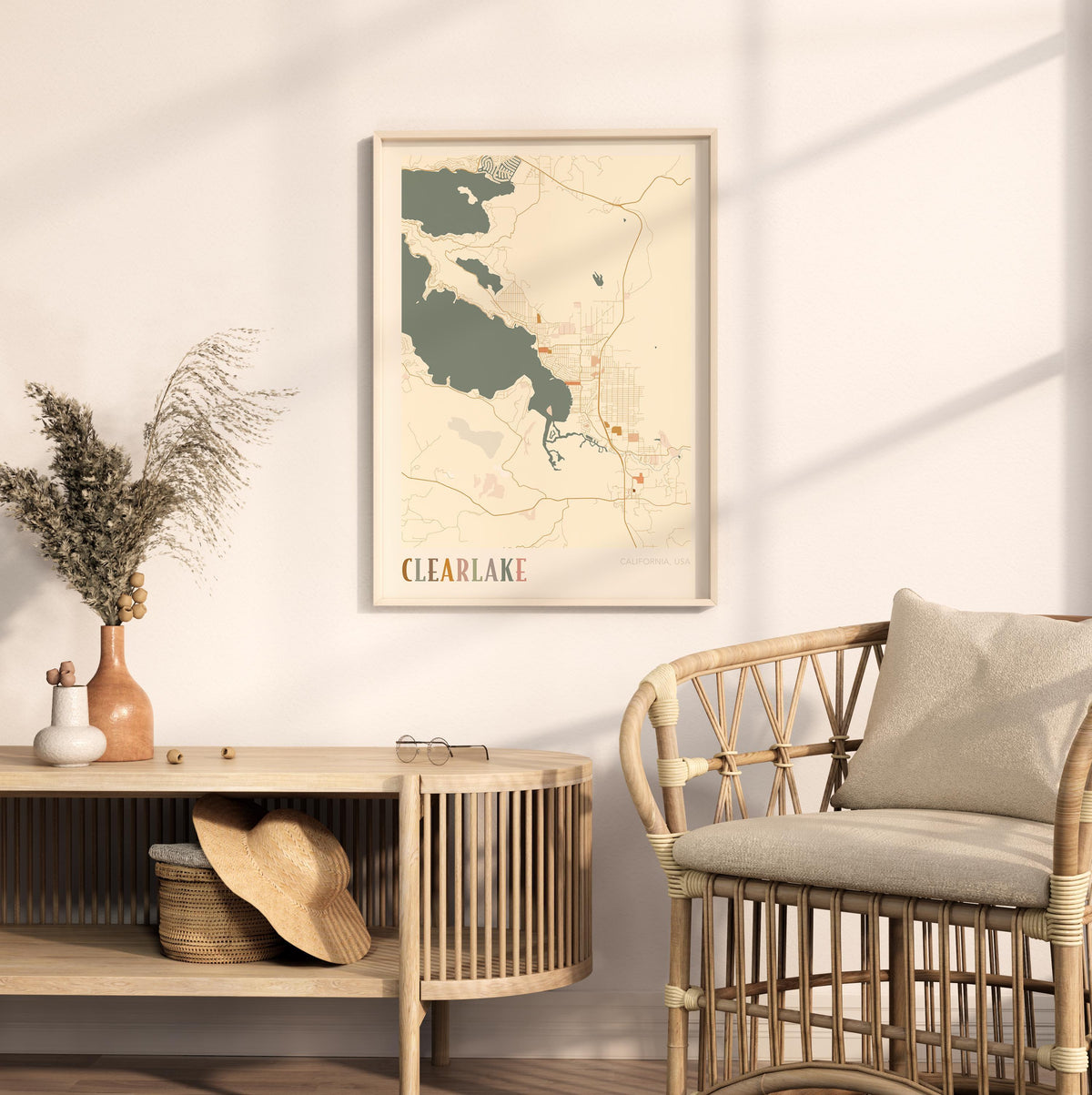 clearlake, california map poster - image 3