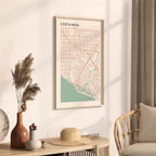 costa mesa, california map poster - image 2