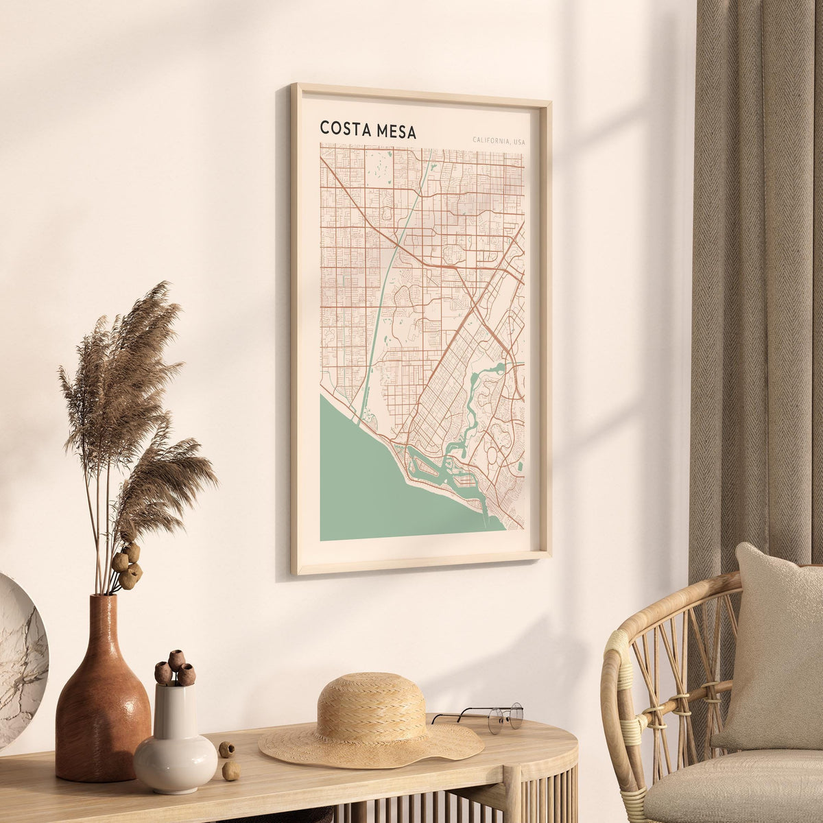 costa mesa, california map poster - image 2