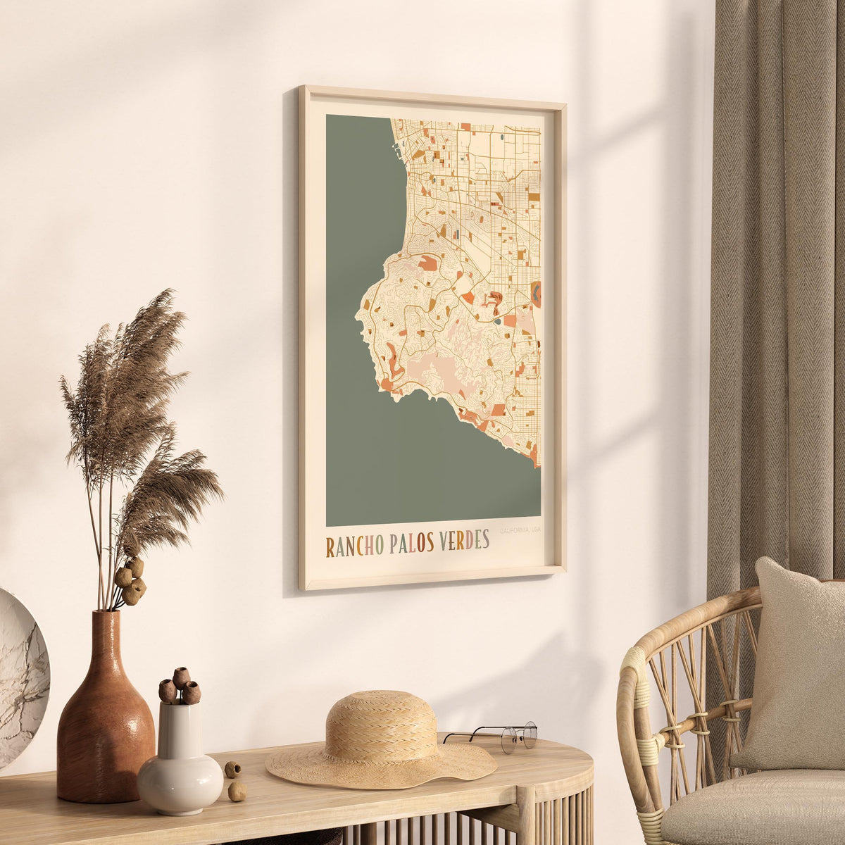 rancho palos verdes, california map poster - image 2