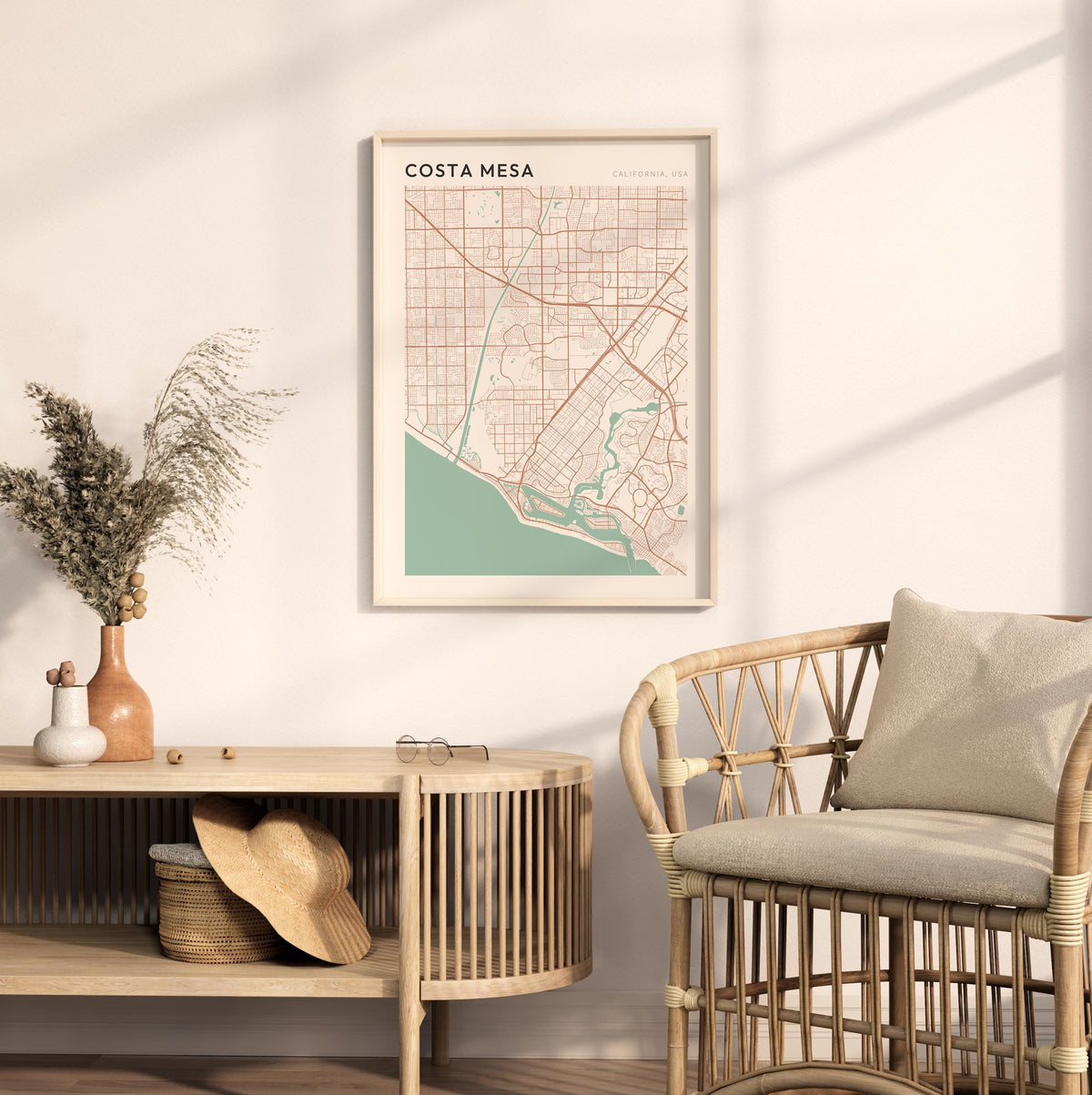 costa mesa, california map poster - image 3
