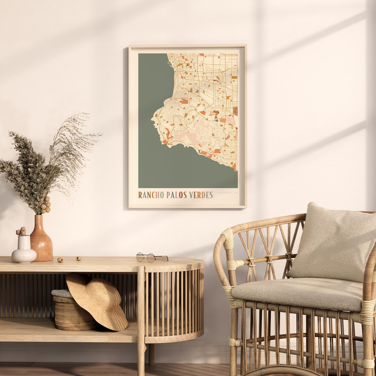 rancho palos verdes, california map poster - image 3