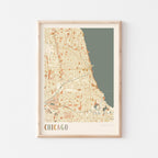 chicago, illinois map poster - image 1
