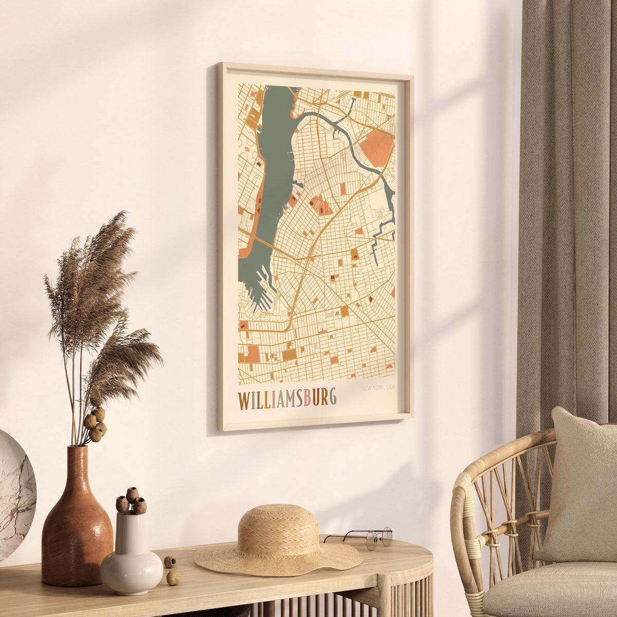 williamsburg, new york map poster - image 2