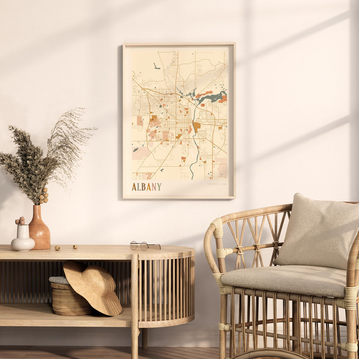albany, georgia map poster - image 2