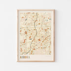 aurora, illinois map poster - image 1