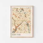 saint paul, minnesota map poster - image 1