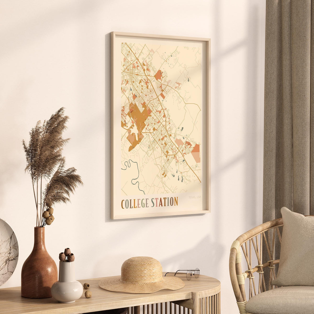 college station, texas map poster - image 2