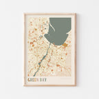green bay, wisconsin map poster - image 1