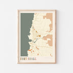 fort bragg, california map poster - image 1