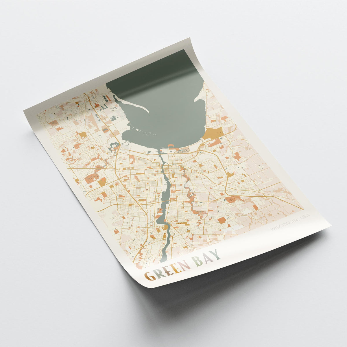green bay, wisconsin map poster - image 4
