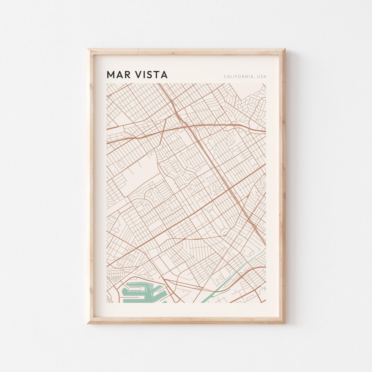 mar vista, california map poster - image 1