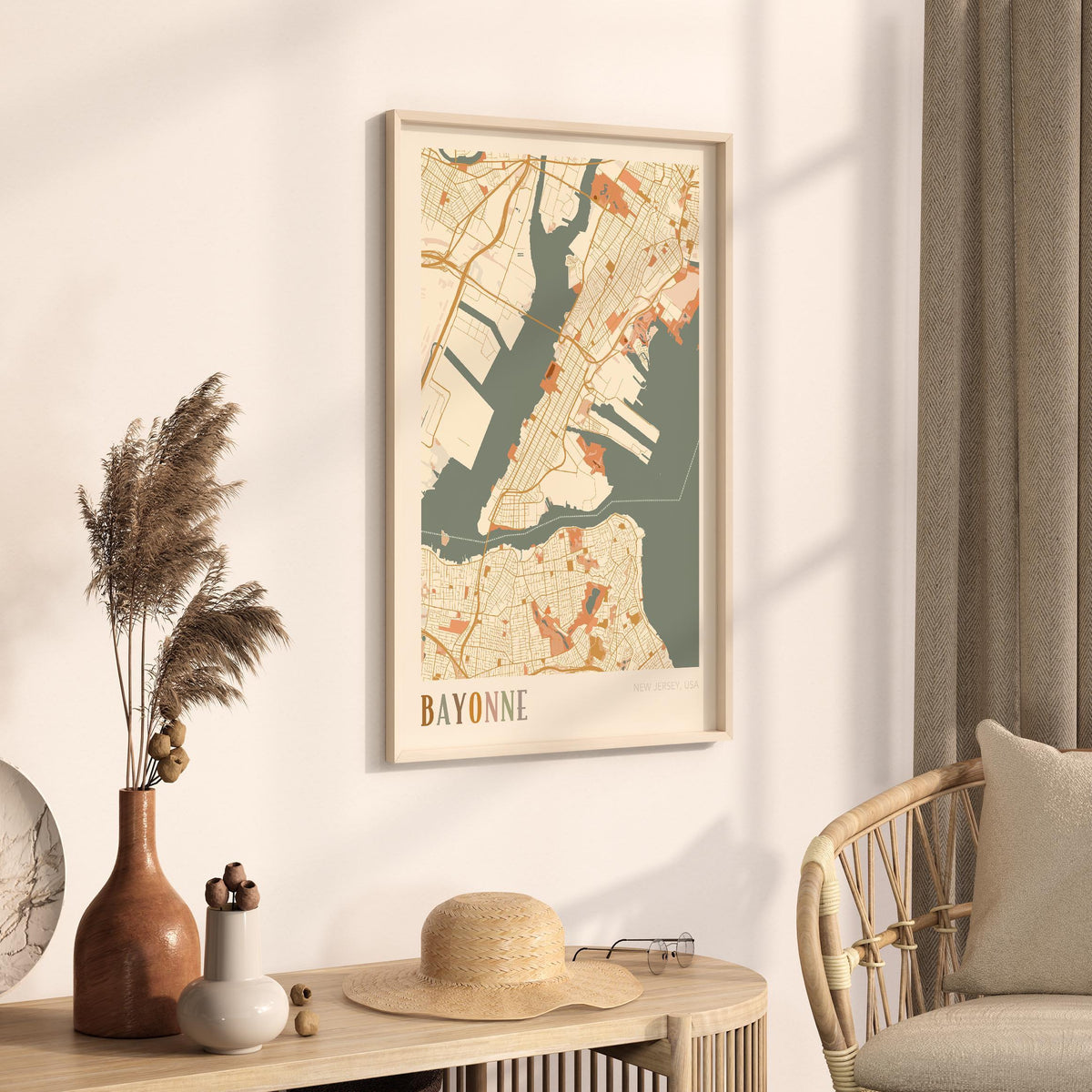 bayonne, new jersey map poster - image 2