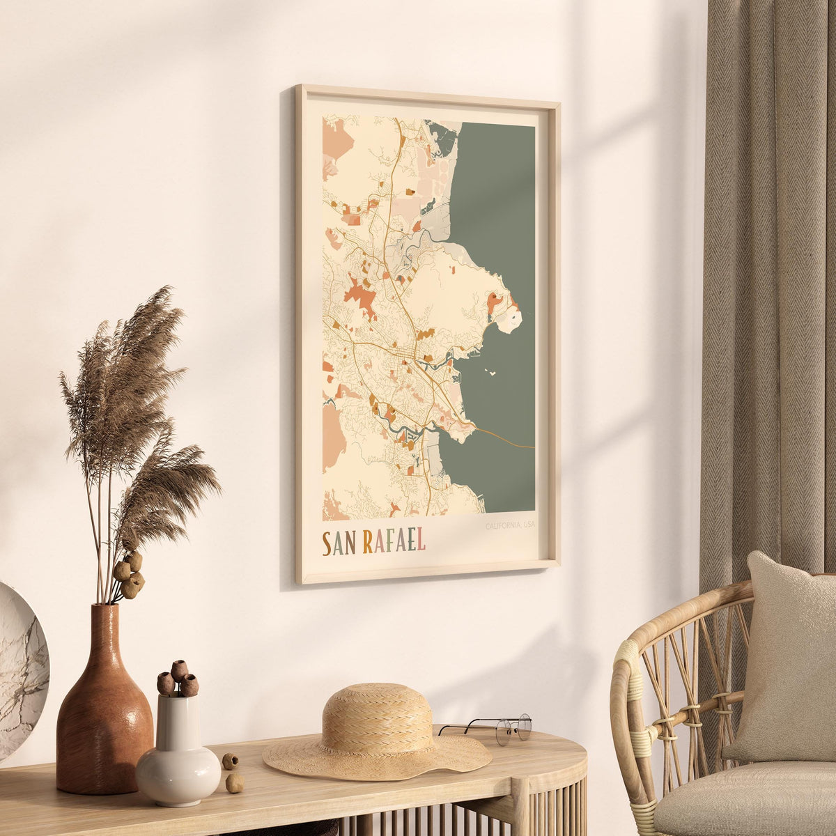 san rafael, california map poster - image 2