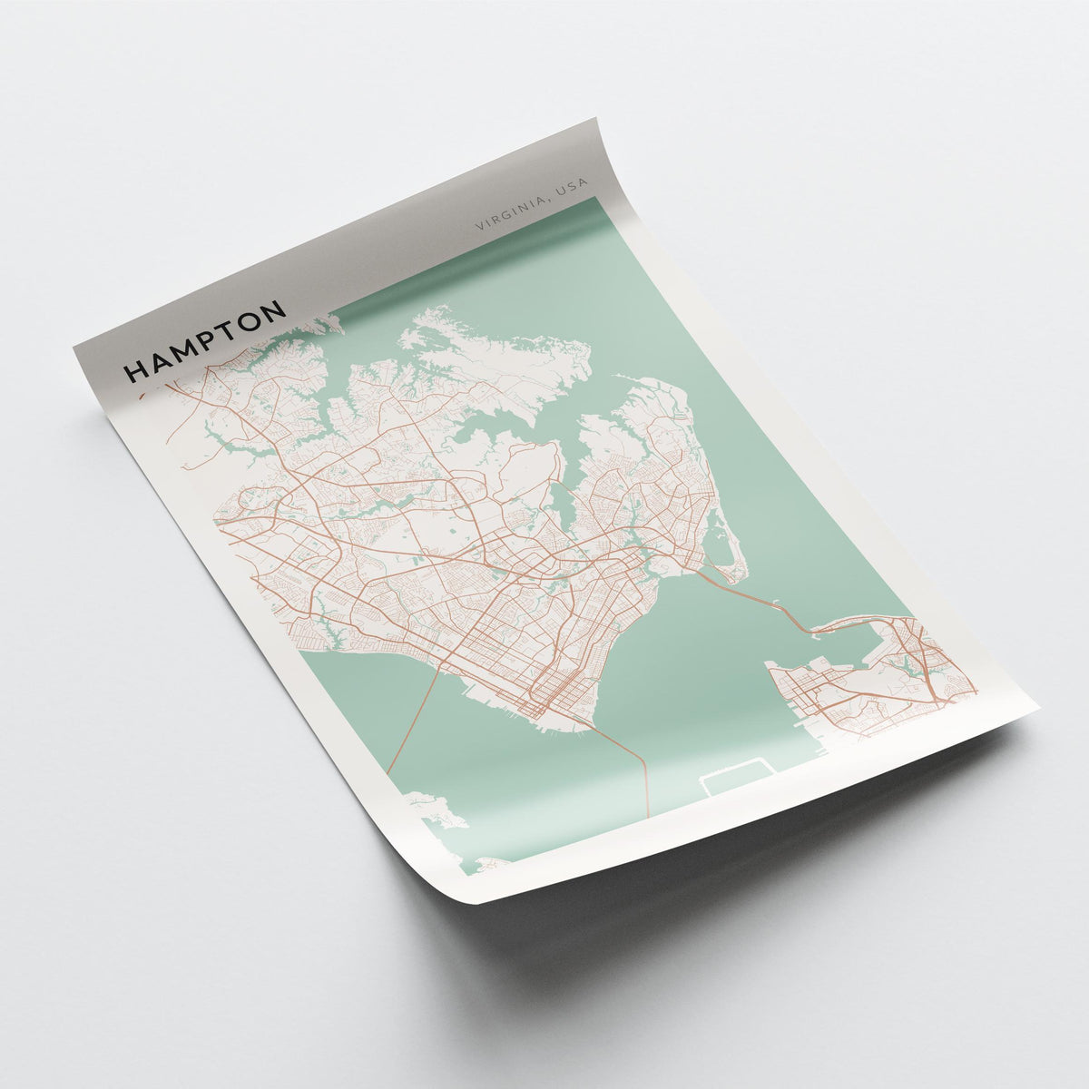 hampton, virginia map poster - image 4