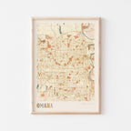 omaha, nebraska map poster - image 1