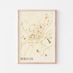 meridian, mississippi map poster - image 1