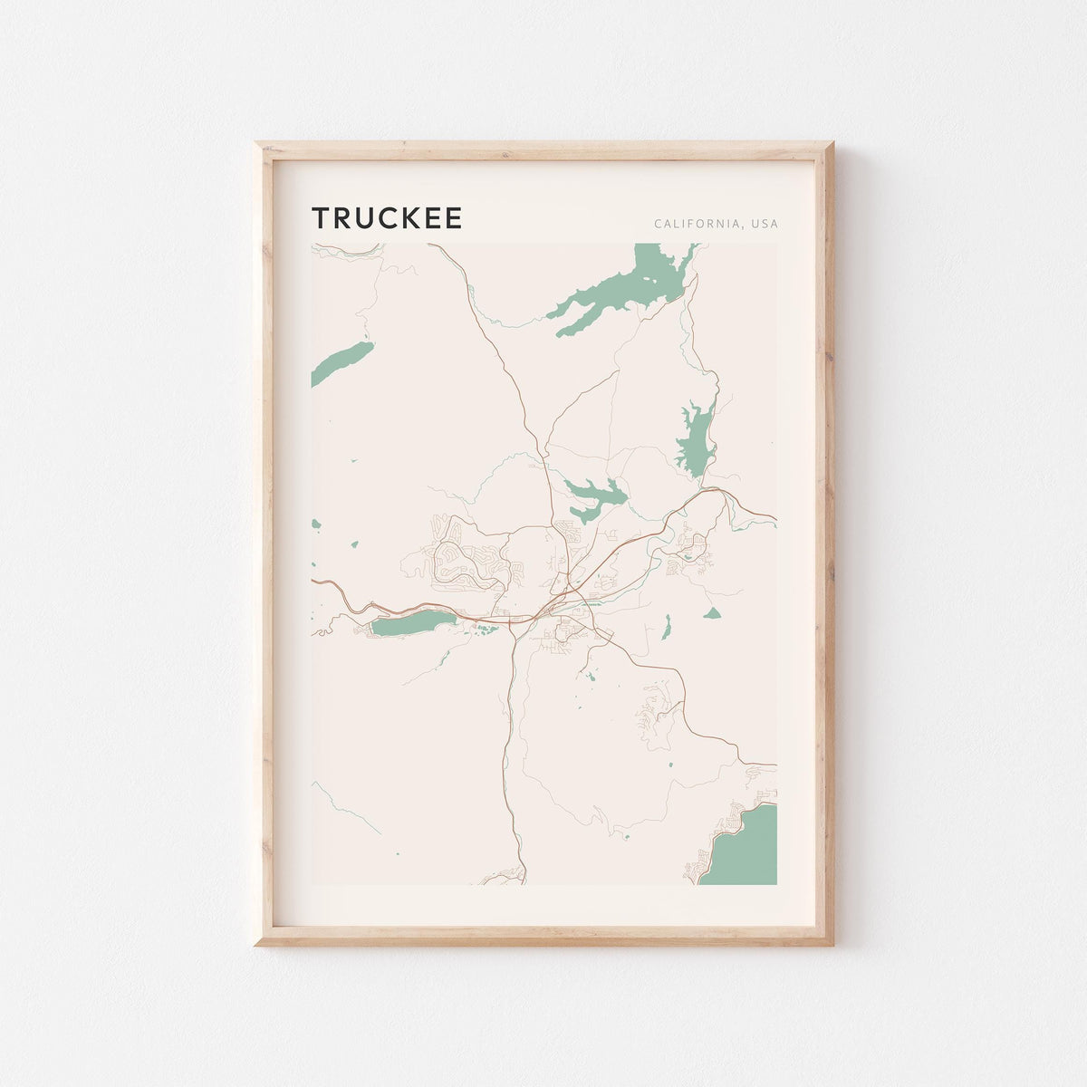 truckee, california map poster - image 1