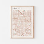 santa ana, california map poster - image 1