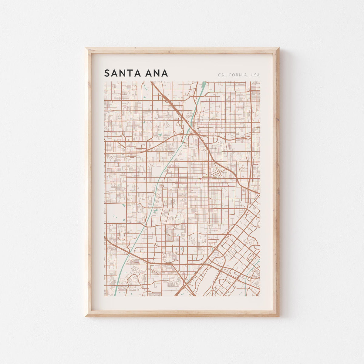 santa ana, california map poster - image 1