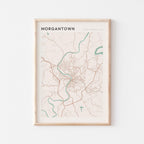 morgantown, west virginia map poster - image 1