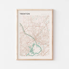 trenton, new jersey map poster - image 1