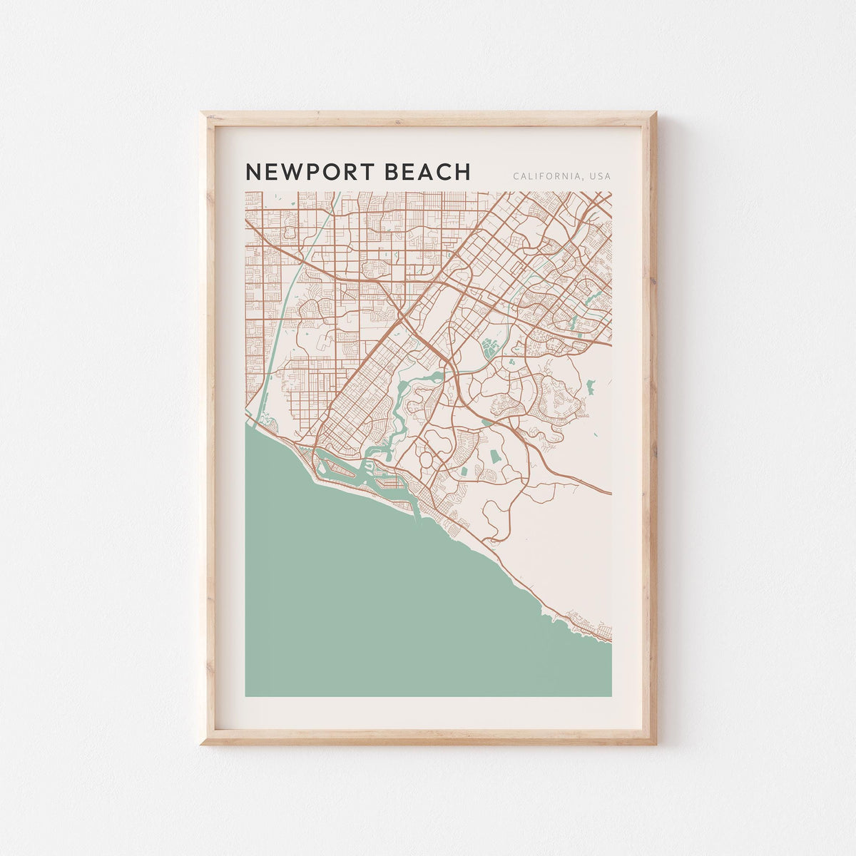newport beach, california map poster - image 1